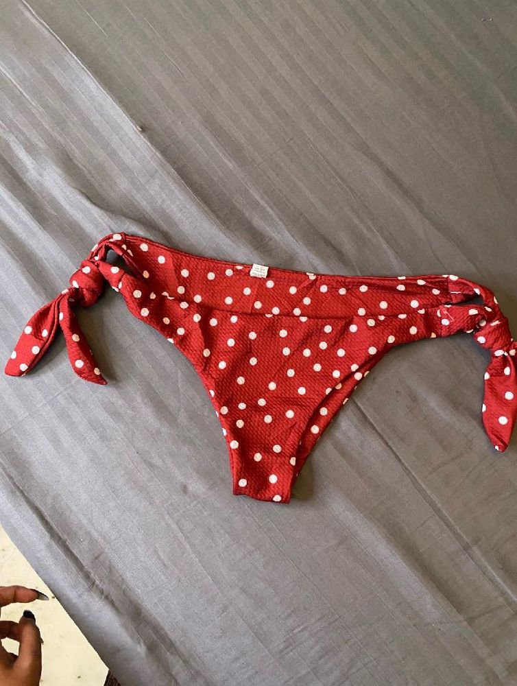 Red Polka Dot Bikini Bottom