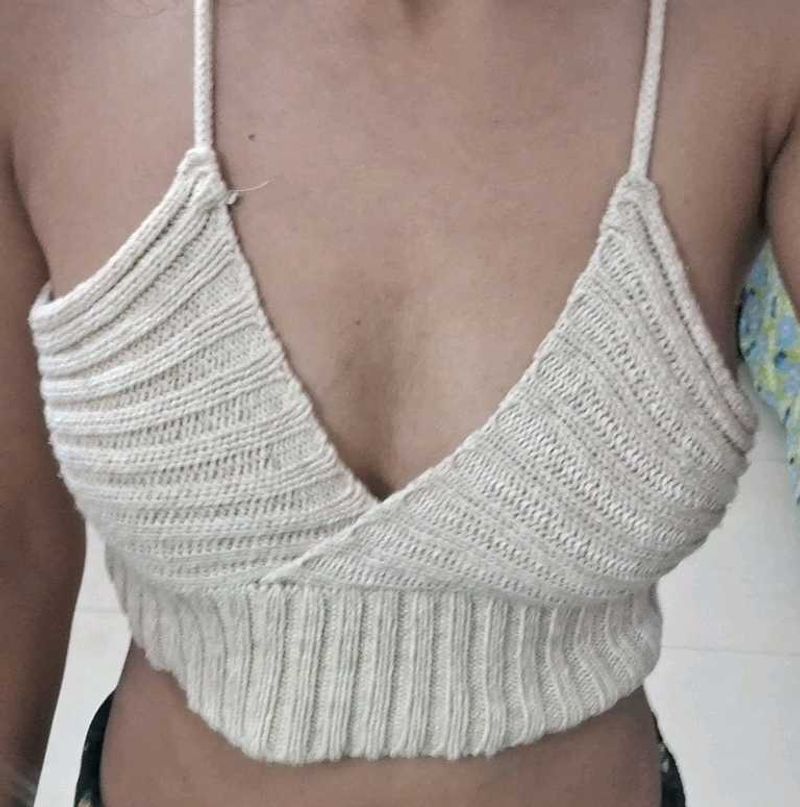 Knit Crop Top Combo Set