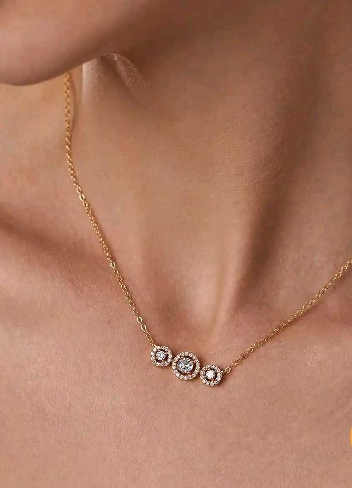 Delicate Gold &amp; Crystal Necklace