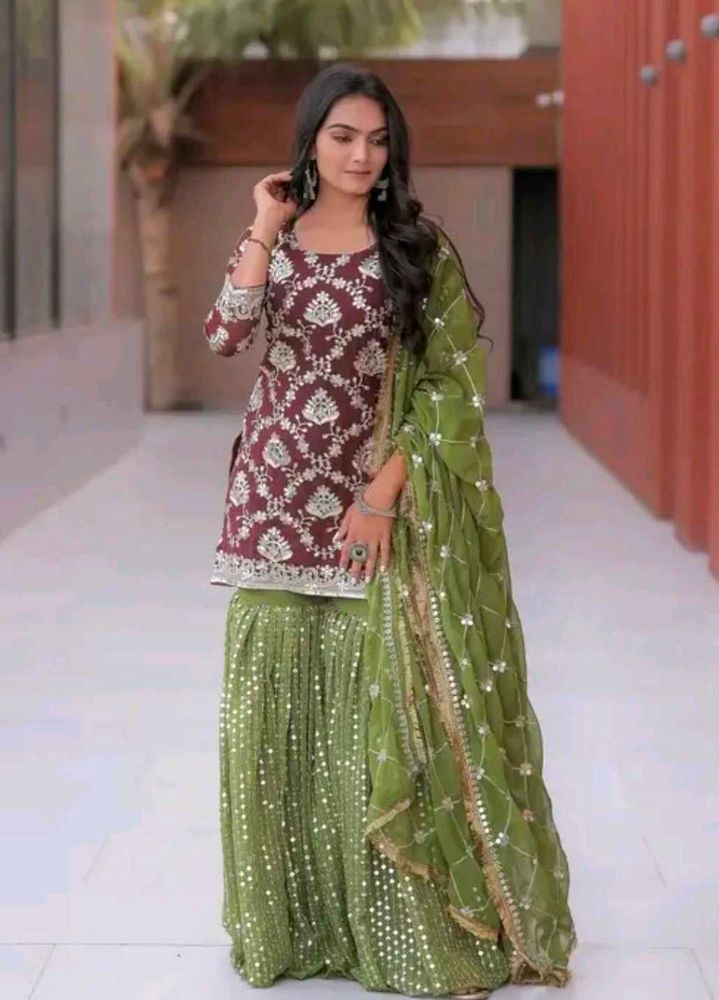 Partywear Sharara Suit For Women