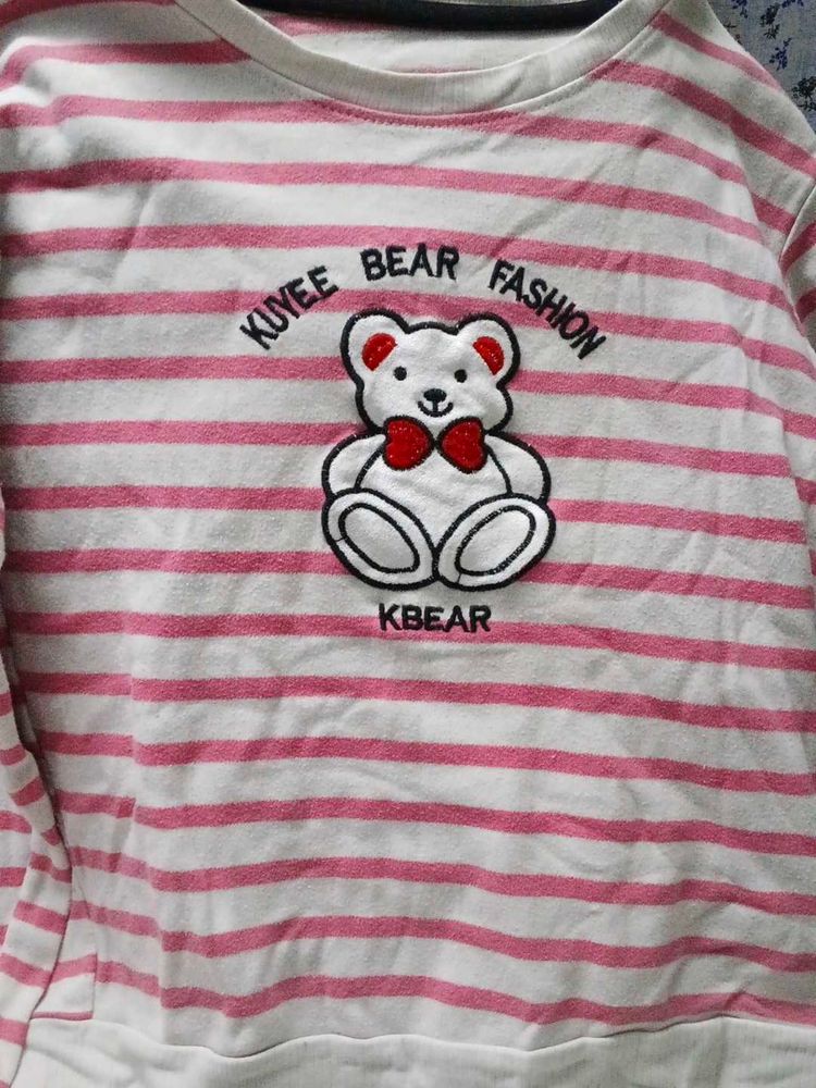 Cute Striped Bear Top