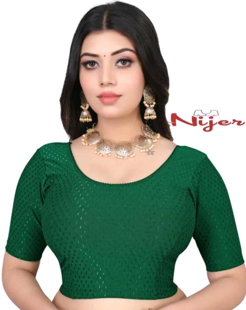 Emerald Green Readymade Saree Blouse