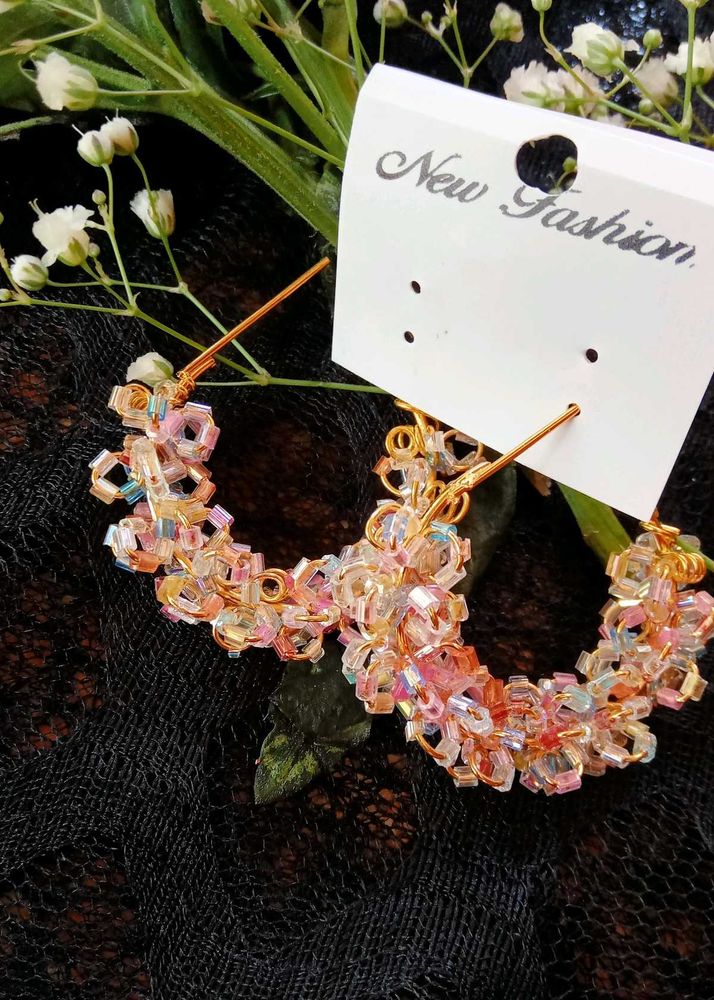 Beaded Hoop Earrings