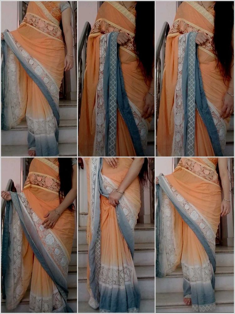 party wear saree with blouse