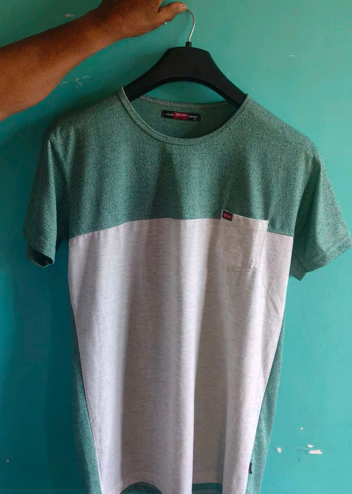 Color Block 3 Dudes Pocket T Shirt