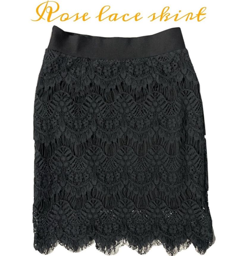 Elegant Black Lace Skirt