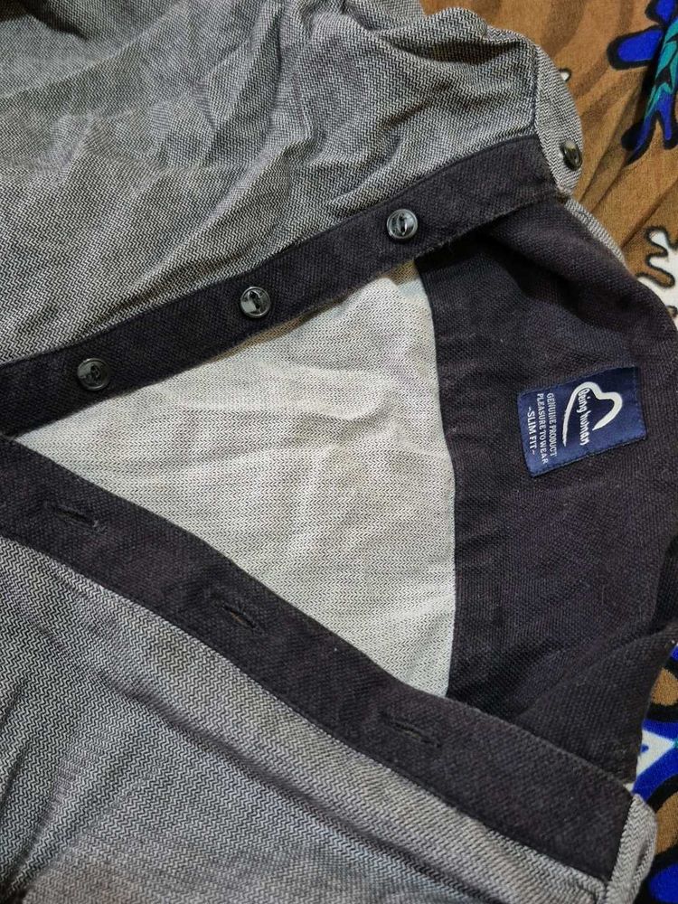 Men's Grey Casual Shirt