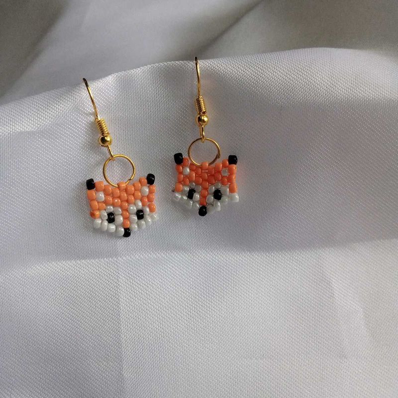 Beaded Fox Earrings🦊