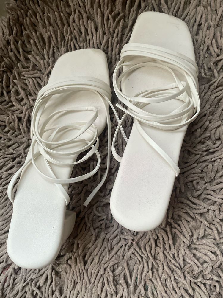 White Strappy Sandals