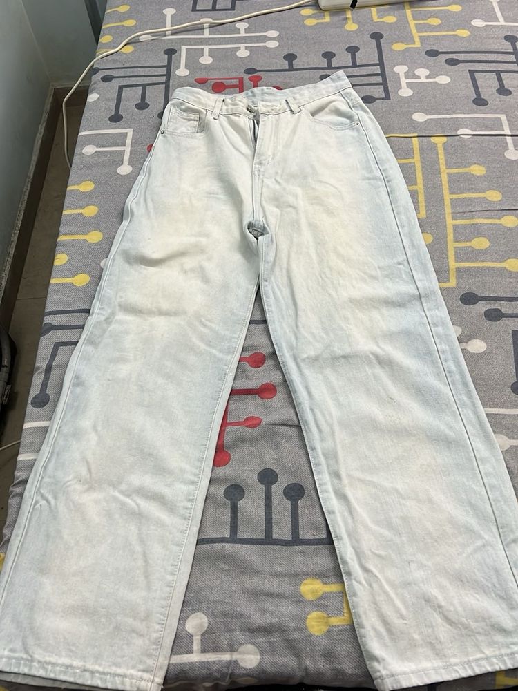 Light Wash Wide Leg Jeans