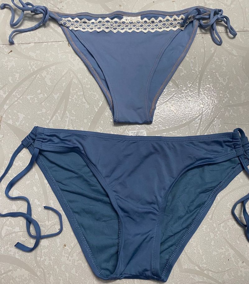 Combo of 2 Blue Tie-Side Bikini Panties