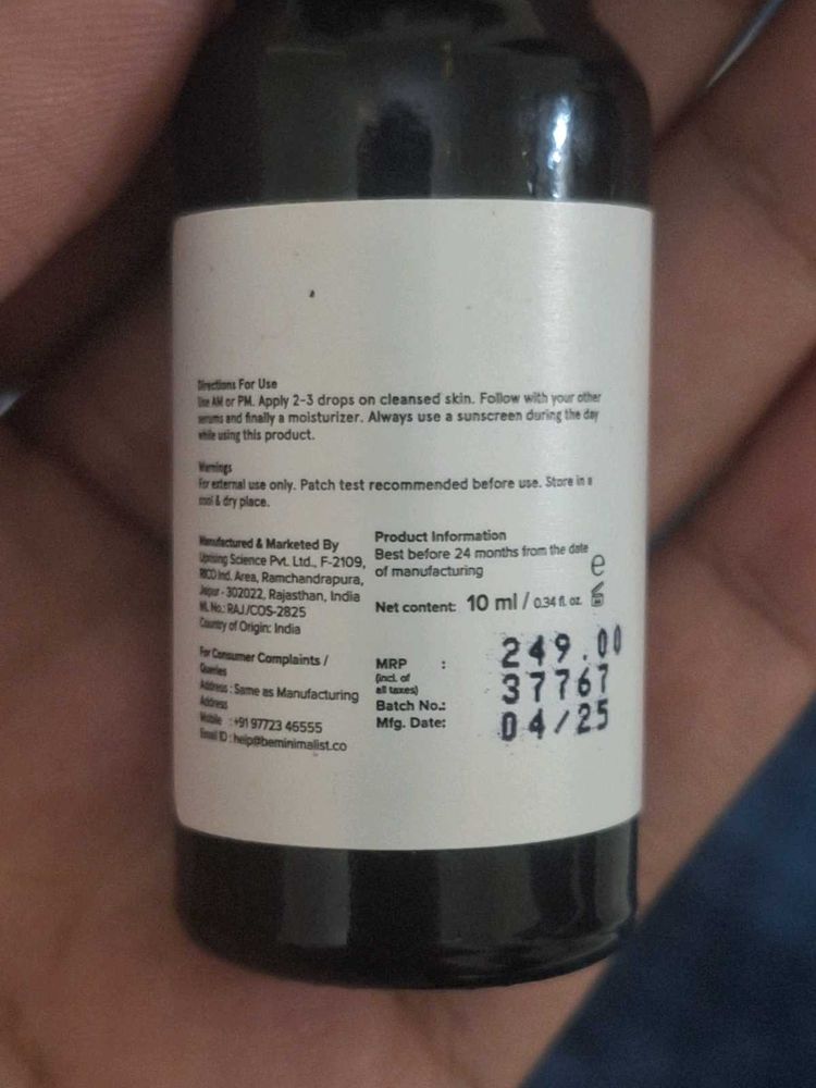 Face Serum - The minimalist