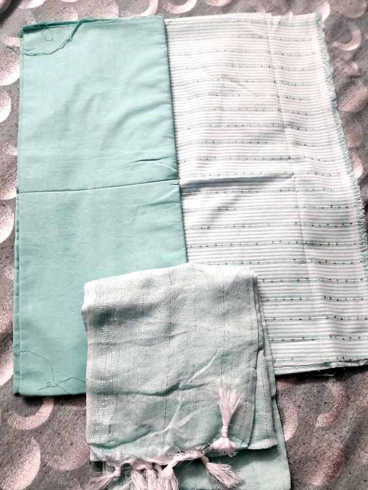 Sea Green Dress Material