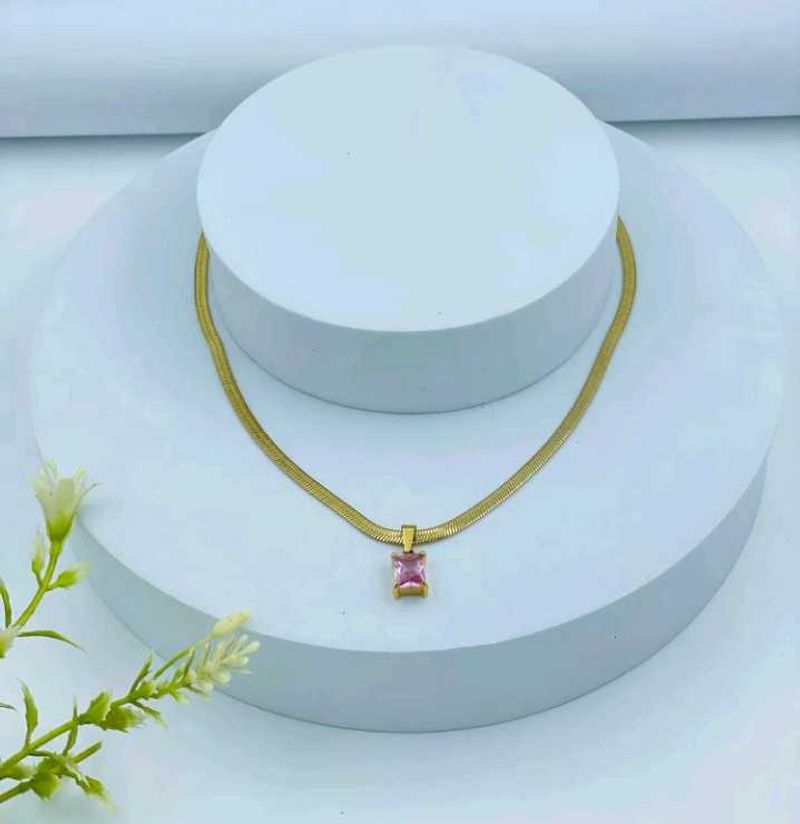 Pink Gemstone Necklace