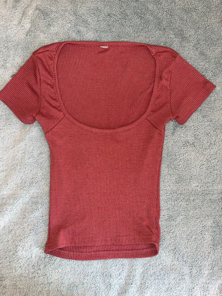 SSS Square Neck Mauve Top