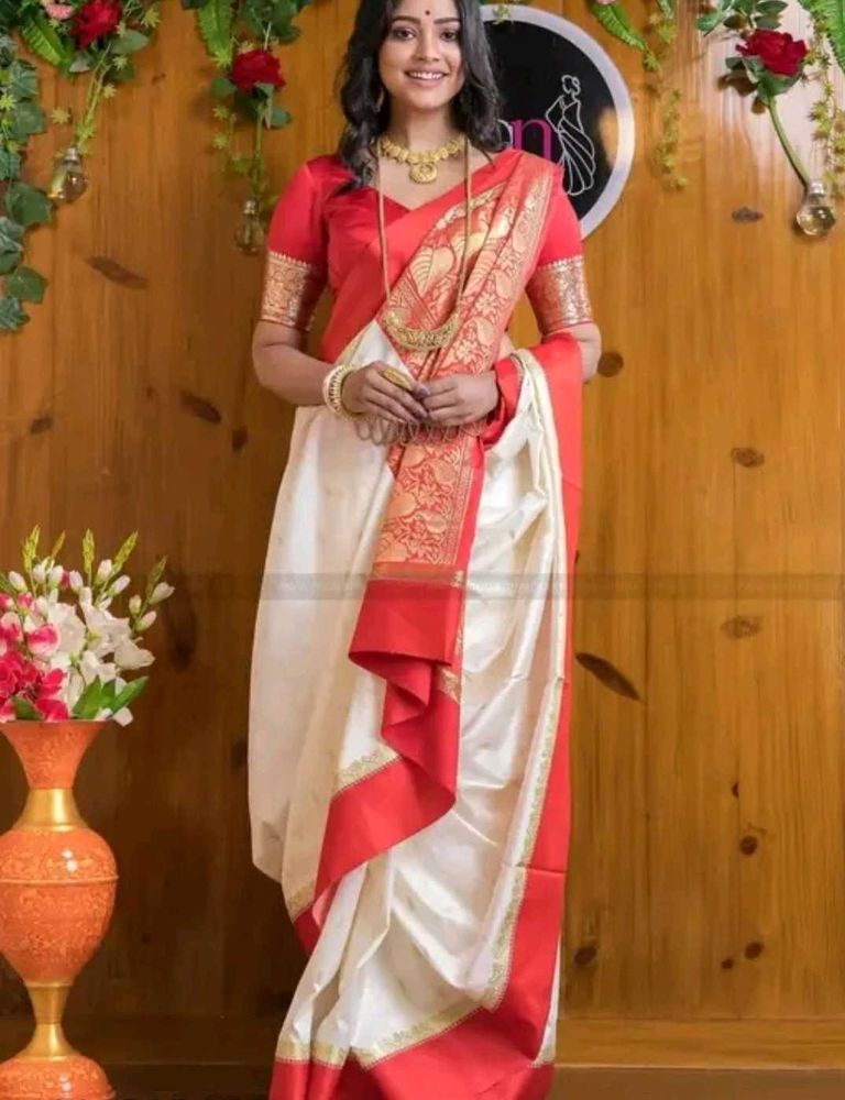 Laal Paad Bengali Saree 1