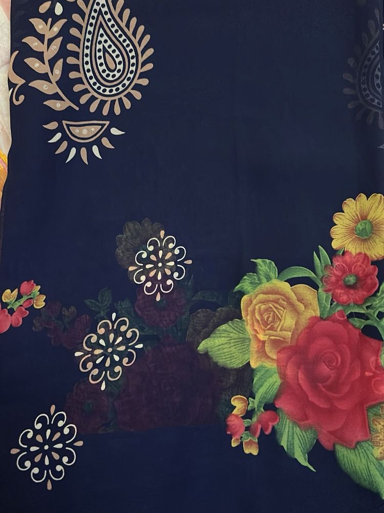 Elegant Floral Saree