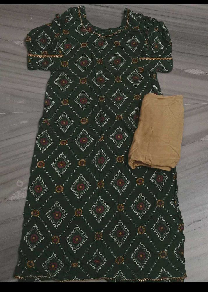 L Size Kurti Set For Summer