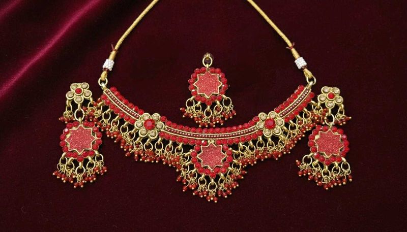 Red &amp; Gold Jewelry Set