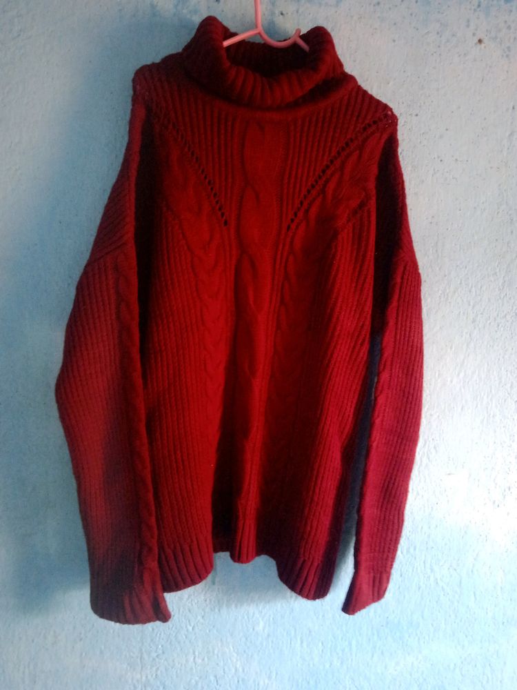 Maroon Highneck Sweater