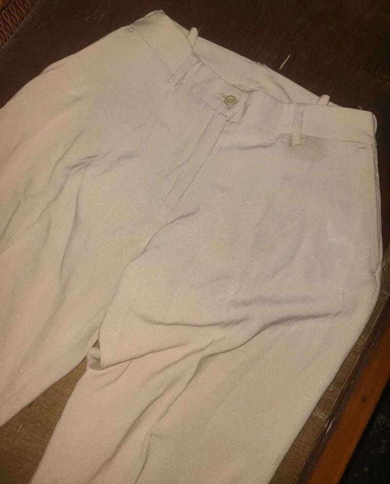 Beige Casual Pants