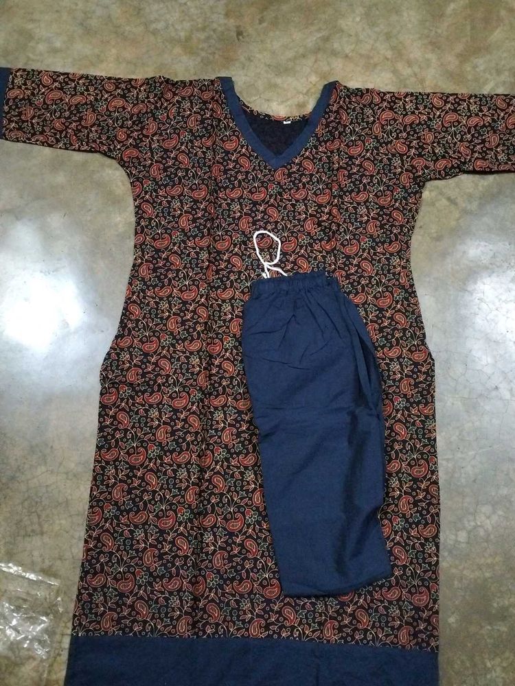 Paisley Print Kurta Set