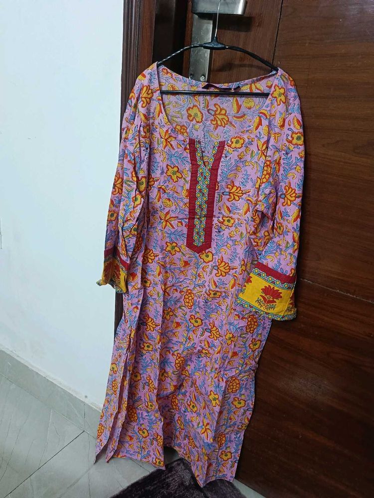 Floral Print Kurta
