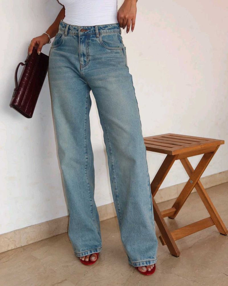 Trendy Wide Leg Jeans