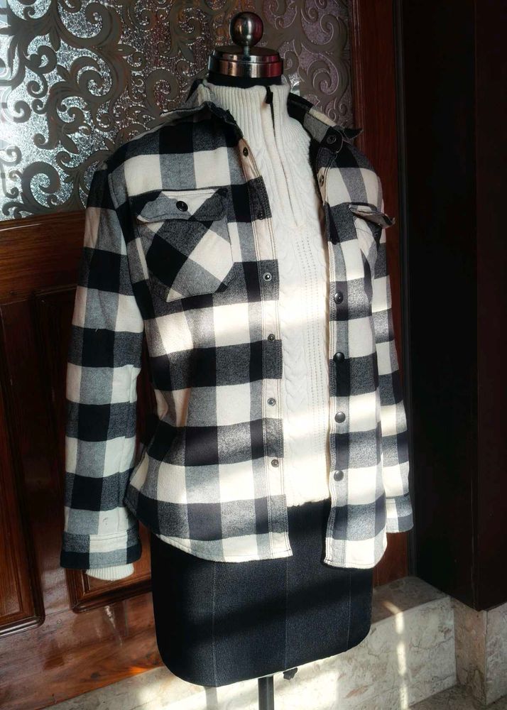 Plaid Flannel Shirt Jacket