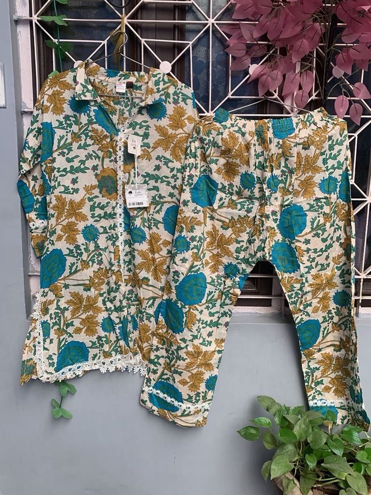 Floral Print Pajama Set