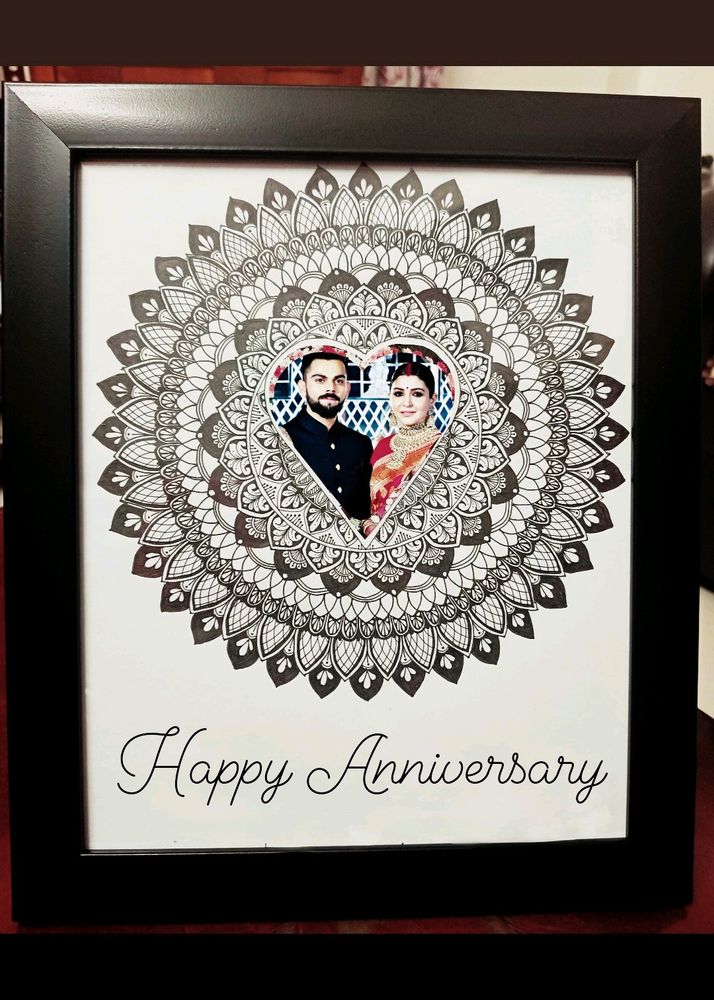 Hand Crafted Mandala Frame With Customised Photo