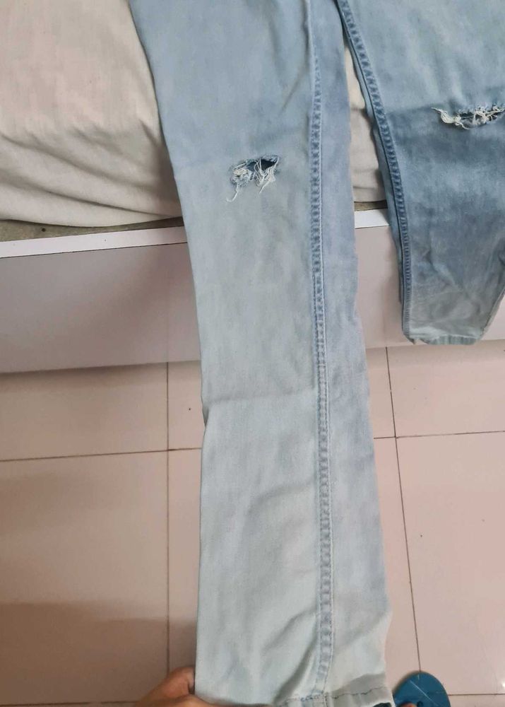 26-27 Inch Blue Denim Jeans