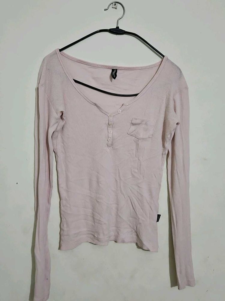 Pink Long Sleeve Top