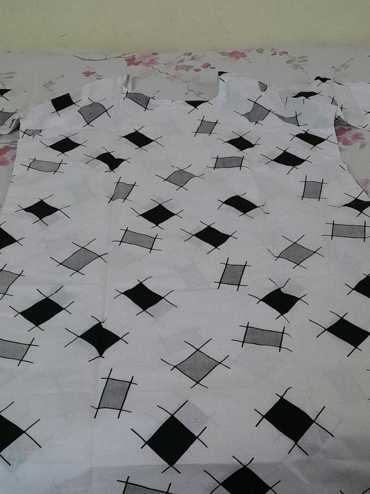 white Printed kurta