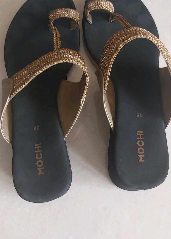 Mochi Embellished Thong Sandals - Size 38