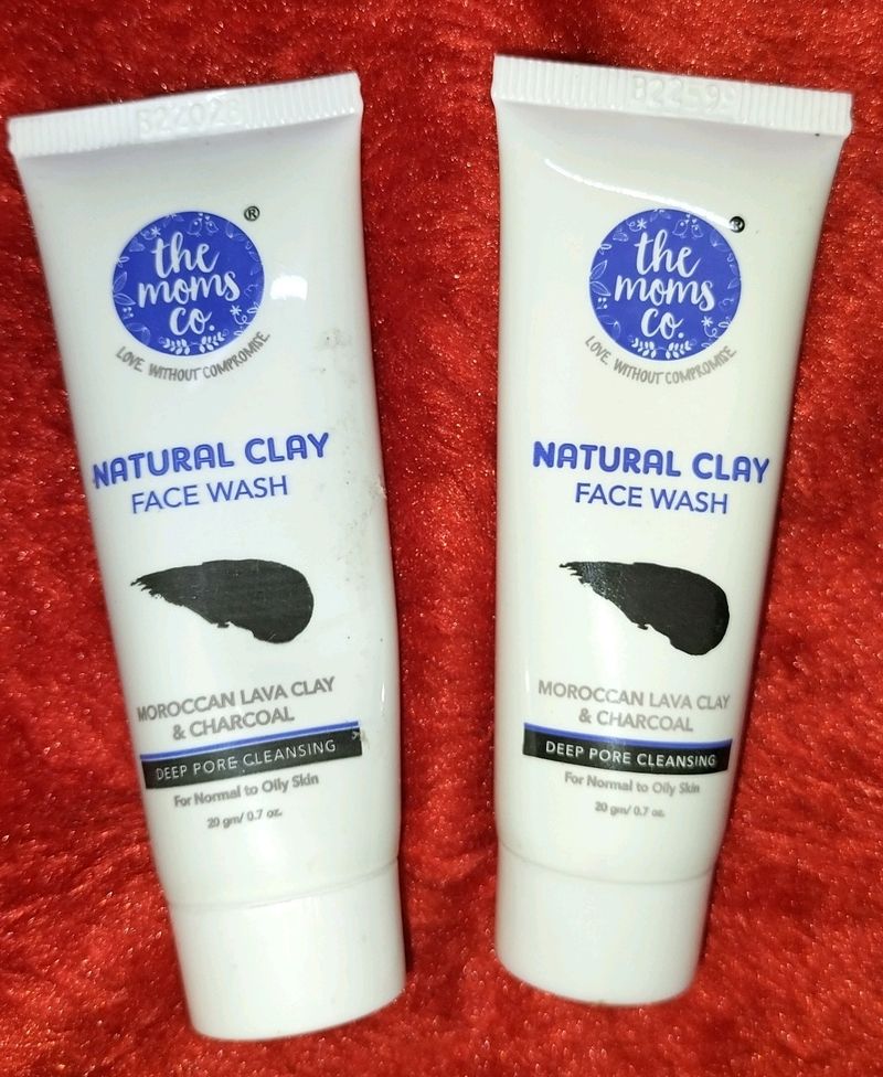 The Moms Co Natural Clay Face Wash Combo ( Mini)