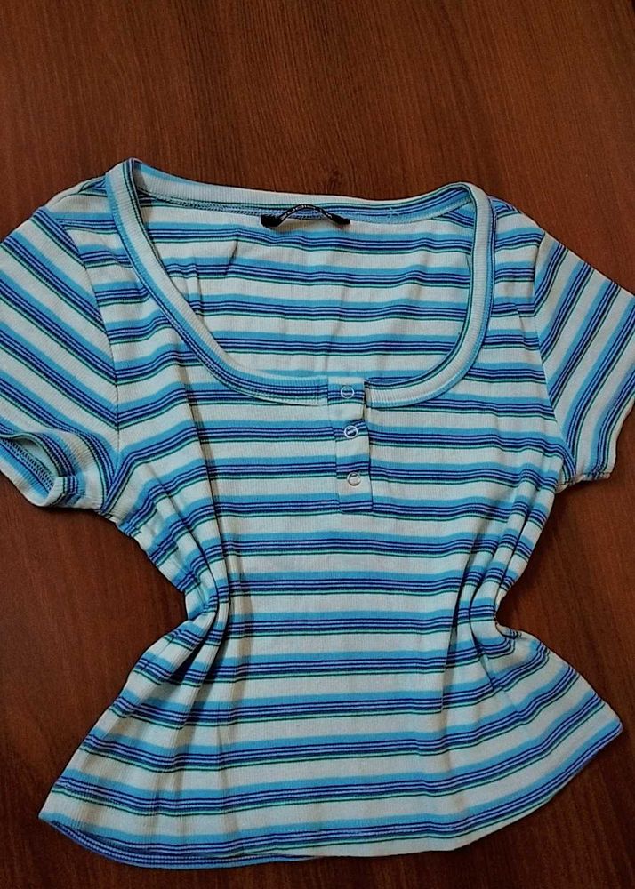 Striped Short Sleeve Top