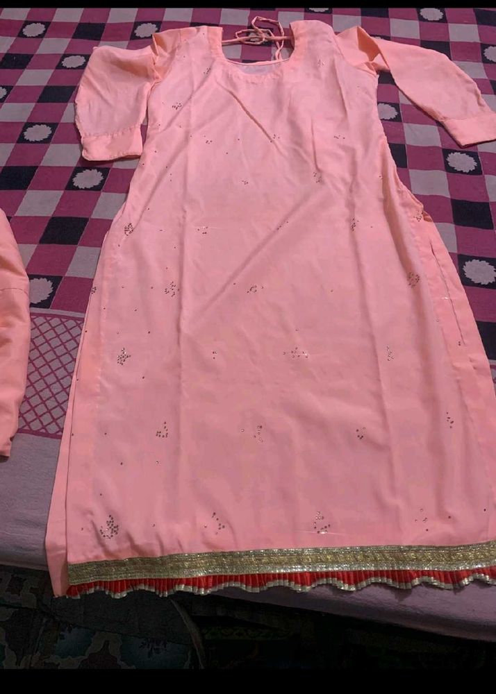 Elegant Peach Kurta