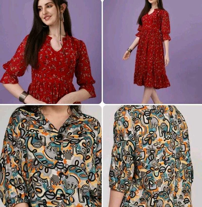 Floral  frock + shirt🌷