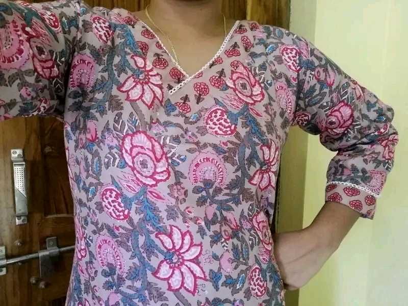 Cotton Kurti Pant Set
