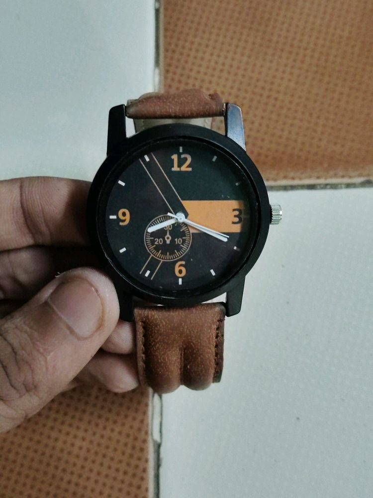 Multicolor Leather Analog Watch pack of  for Men