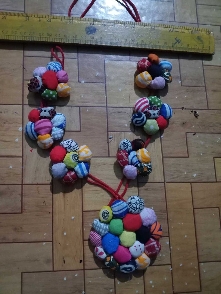 Handmade Colorful Necklace For Durga Puja Special