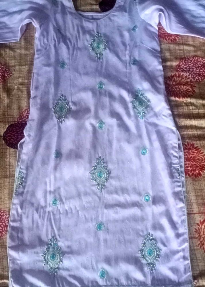 Embroidered Kurti With Plazo