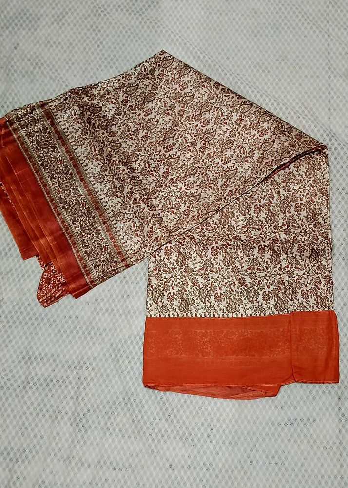Brown Paisley Saree