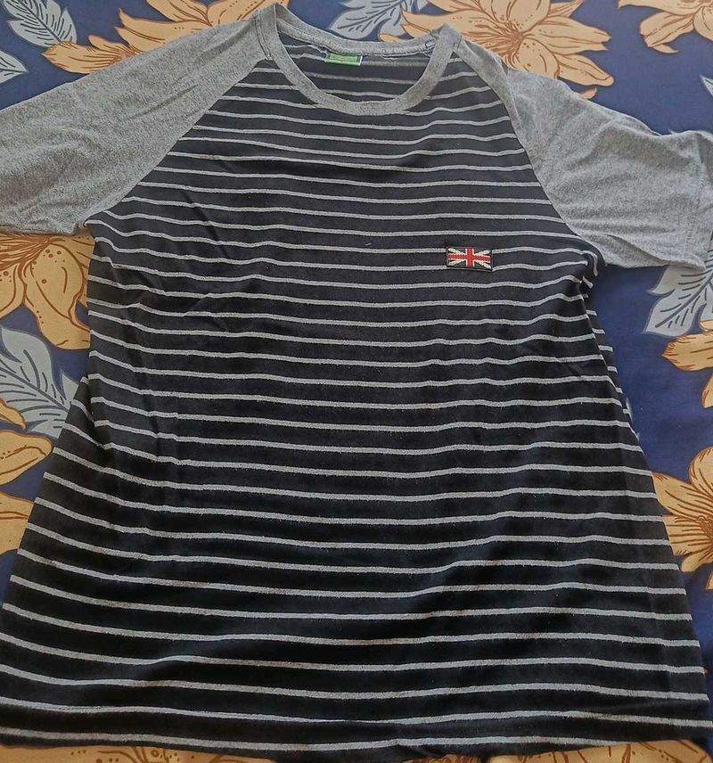 Striped Black Unisex Tshirt