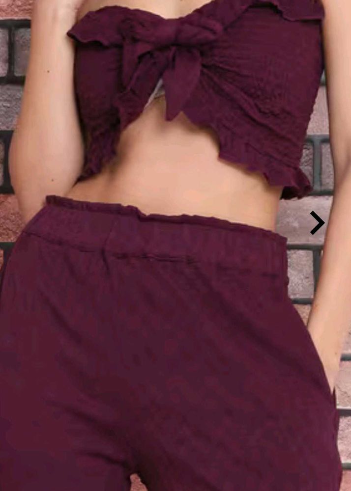 Burgundy Two-Piece Co-ord Set
