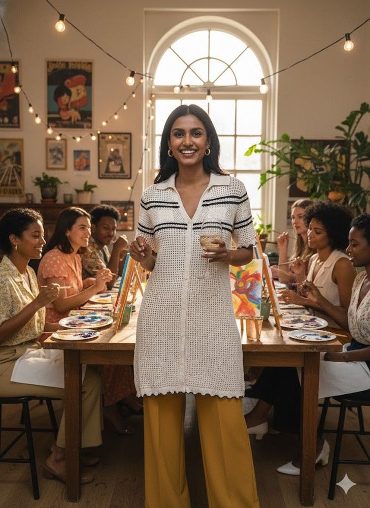 ✨Retro Crochet Chic! 🇮🇳 4-Season Tunic/Dress ✨