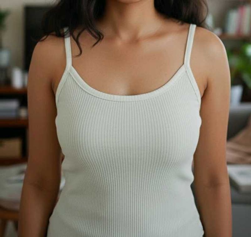 Sleeveless Ribbed Tank Top