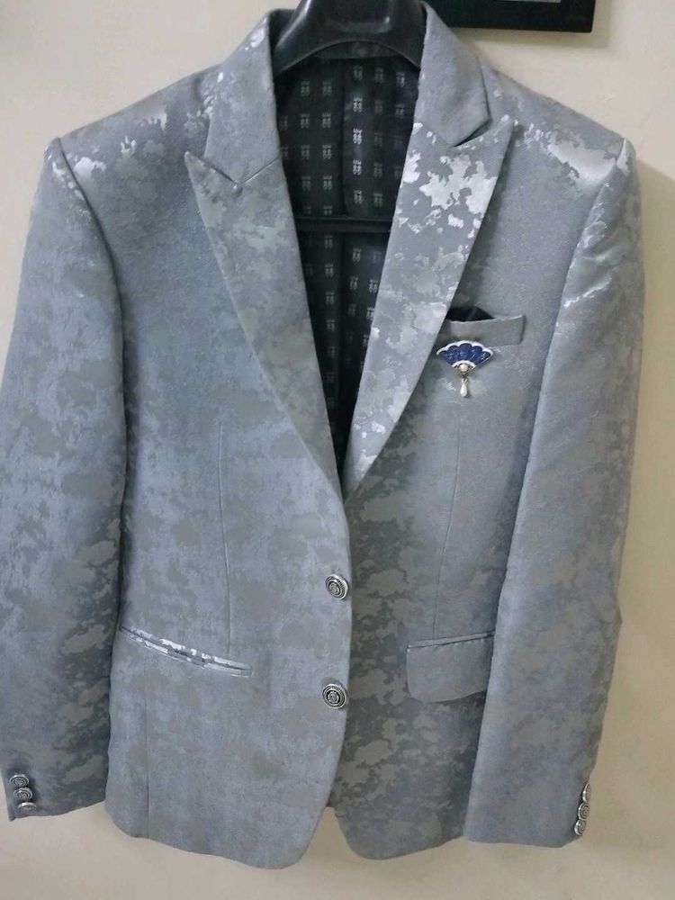 Gray Patterned Blazer