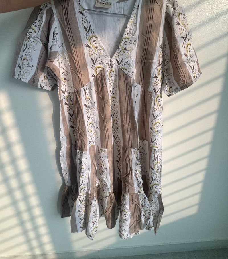 Boho Chic Striped Mini Dress